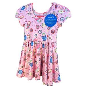 Charlies Project Pink Twirl Dress Matryoshka Nesting Dolls 12-24 Mos New